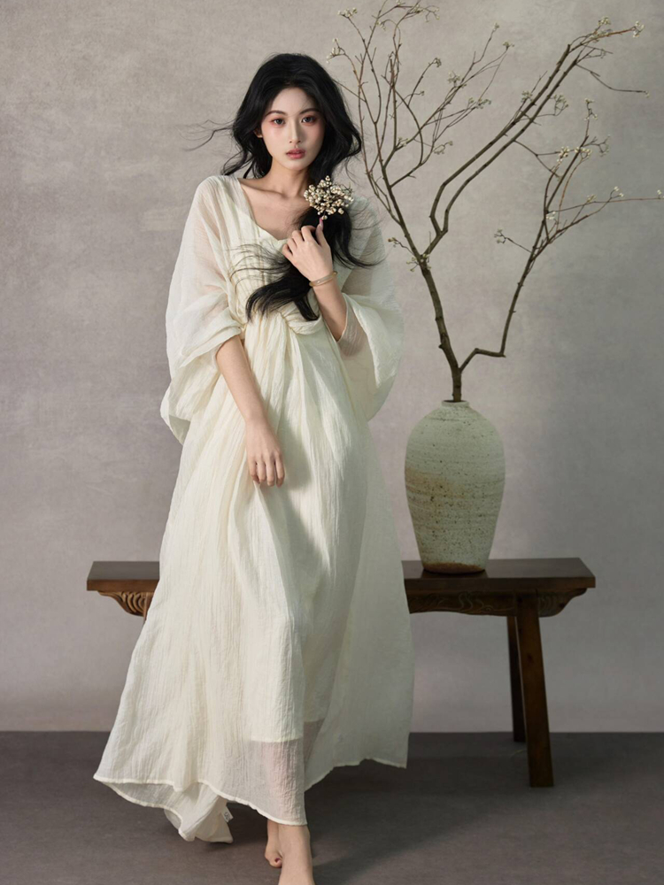 Ethnic Fashion Studio - ชุดถ่ายภาพสไตล์จีนแบบใหม่ปี 2026 สำหรับบรรยากาศหนาวเย็น เสื้อผ้าผู้หญิงแบบดั้งเดิม แฟชั่นฤดูใบไม้ผลิ