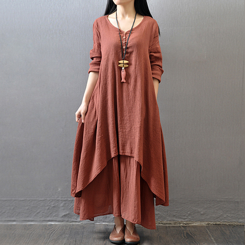 Ethnic Fashion Kurtis - ชุดเดรสยาวสไตล์อินเดียสำหรับผู้หญิงชุดเดรสแม็กซี่แขนยาวสไตล์โบฮีเมียนสไตล์วินเทจ