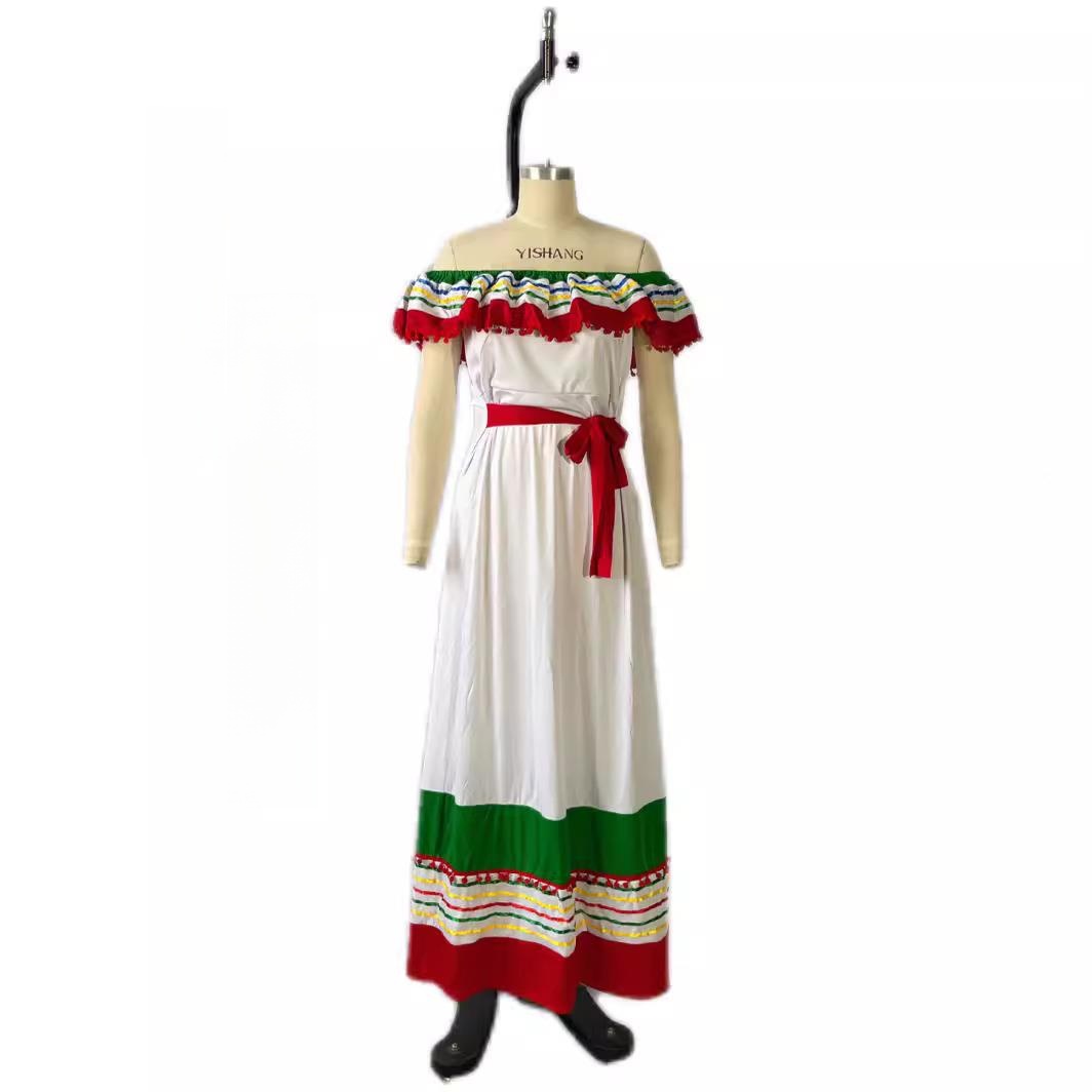 Ethnic Style Dresses - ใหม่ฮาโลวีนชุดประจำชาติแบบดั้งเดิมชุดสตรีสไตล์ปาร์ตี้เสื้อผ้าการแสดงมาใหม่ฤดูร้อน 2024