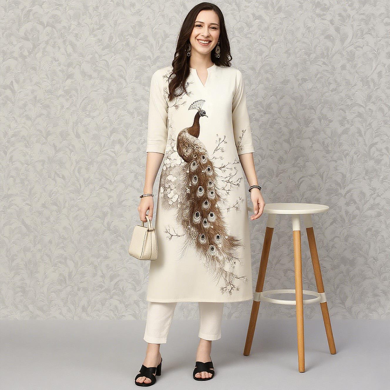 ชุดเดรสลำลองแฟชั่นสไตล์คุร์ทสำ - Ethnic Fashion Kurtis บทวิจารณ์และราคา