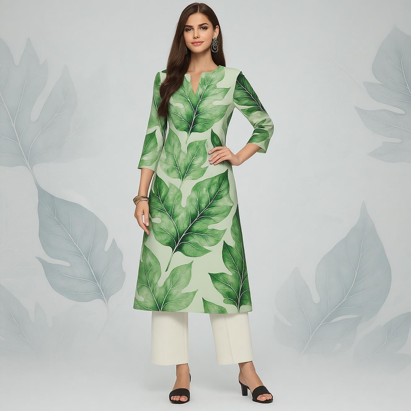 ชุดเดรสลำลองสไตล์มุสลิมสำหรับผ - Ethnic Fashion Kurtis บทวิจารณ์และราคา