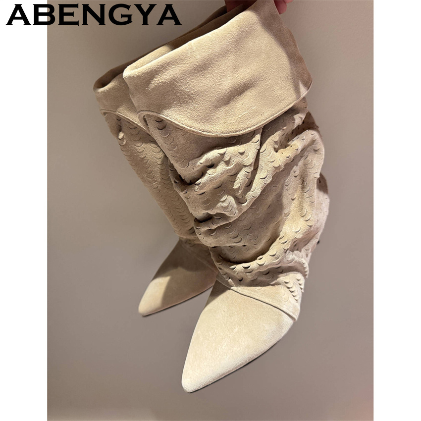 รองเท้าบูทสั้นระดับกลางน่องสำห - The Ethnic Fashion บทวิจารณ์และราคา