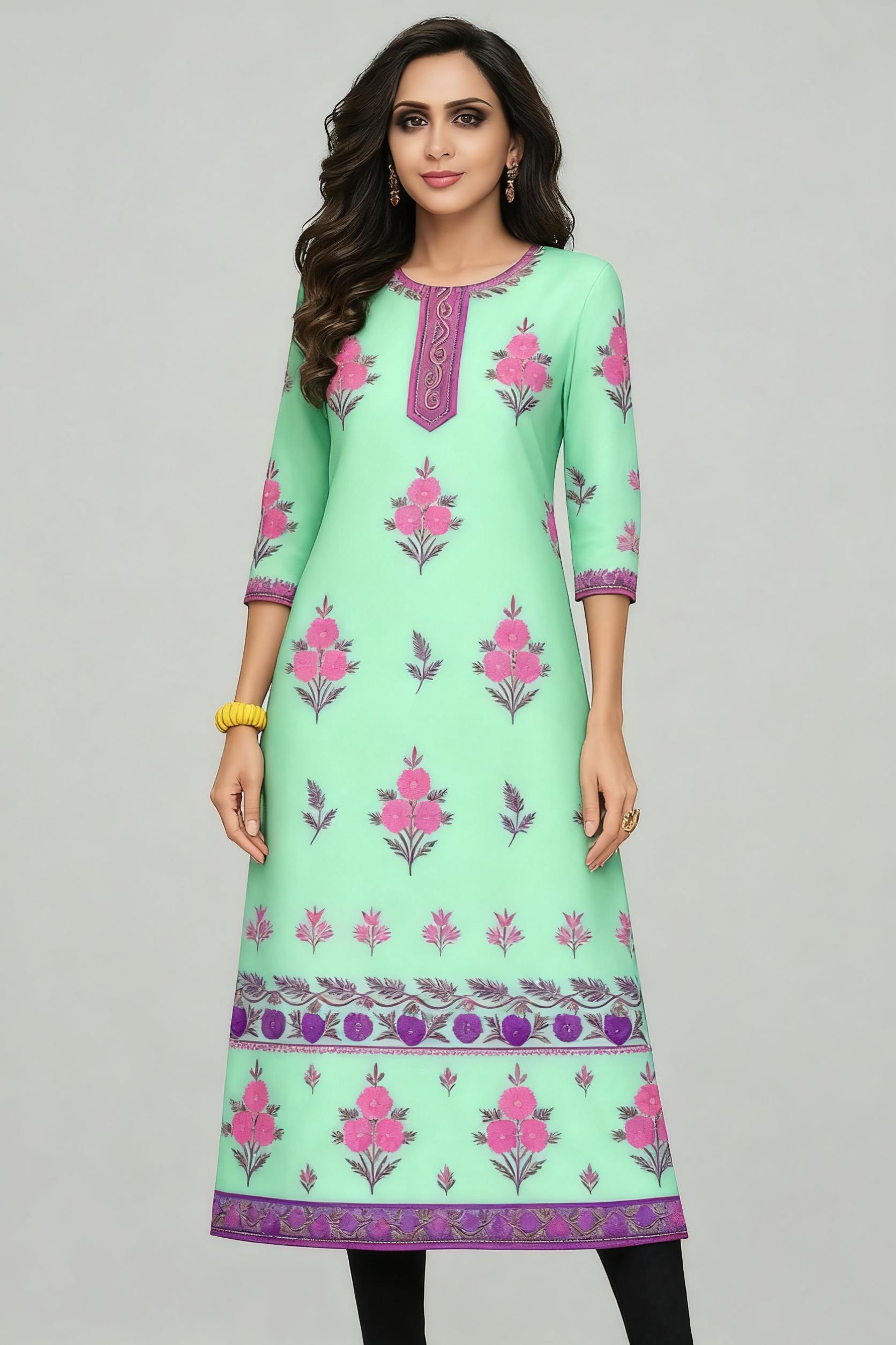 ชุดเดรสสไตล์มุสลิมสำหรับผู้หญิ - Ethnic Fashion Kurtis บทวิจารณ์และราคา