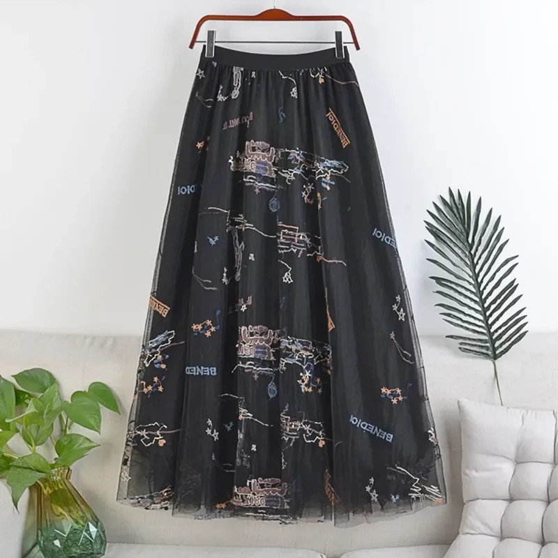 กระโปรงยาวสไตล์วินเทจลายปัก ยี - Y2K Ethnic Fashion บทวิจารณ์และราคา