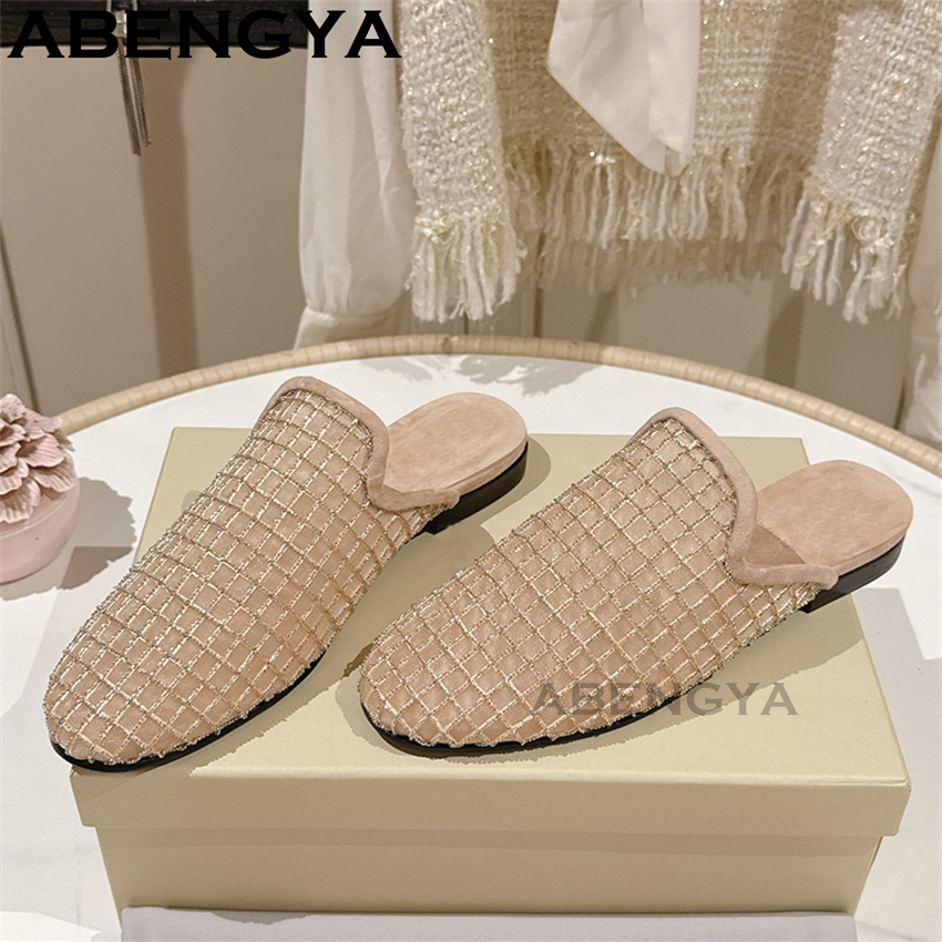 รองเท้าสลิปเปอร์แบบสวมหัวมน ผ้ - The Ethnic Fashion บทวิจารณ์และราคา
