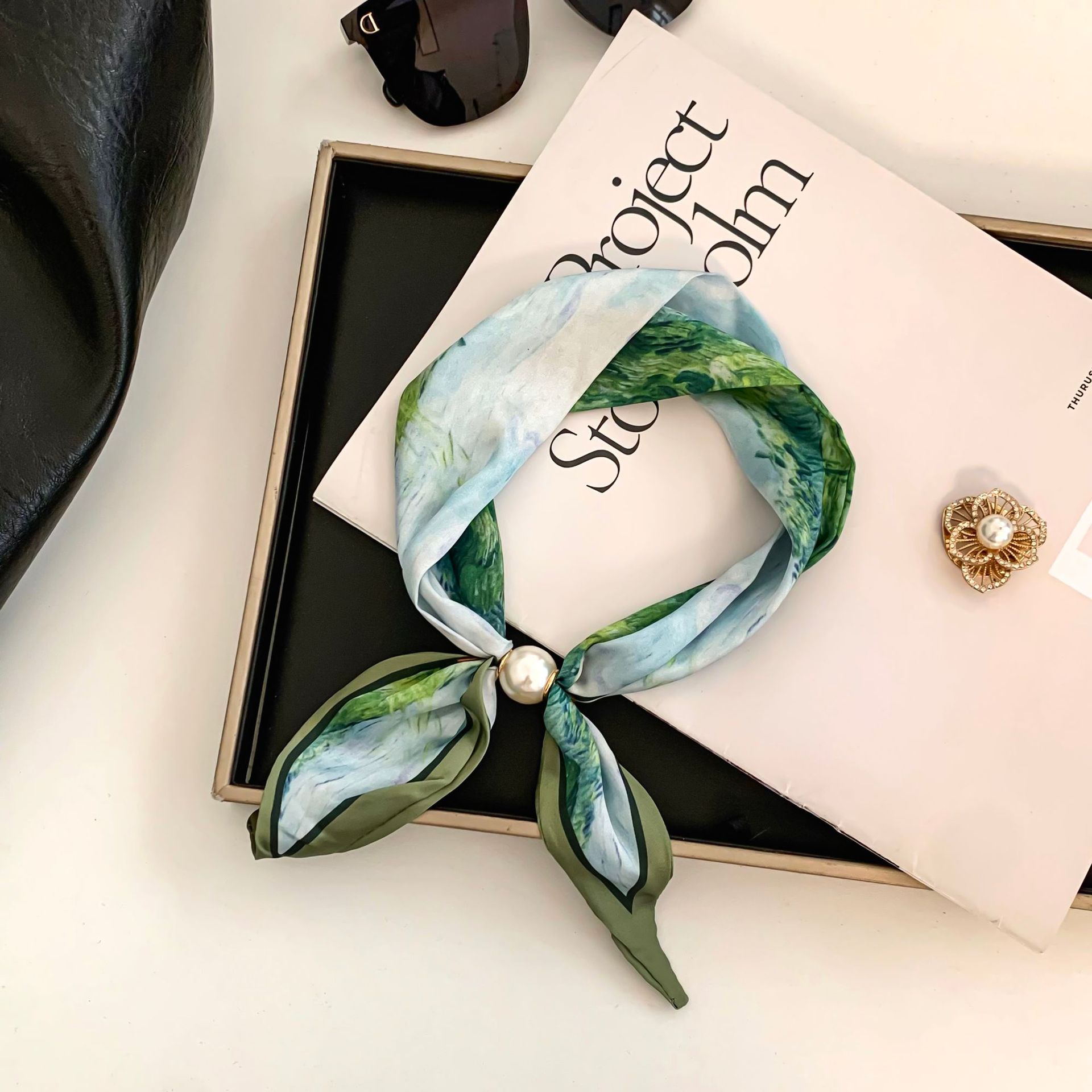ผ้าพันคอไหมลายดอกแคชชู สำหรับผ - Ethnic Fashion Collection บทวิจารณ์และราคา