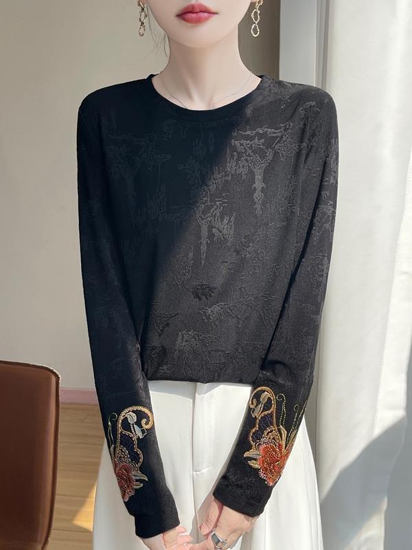 เสื้อปักลายคอกลมสไตล์จีนแบบใหม - Ethnic Fashion Wear บทวิจารณ์และราคา