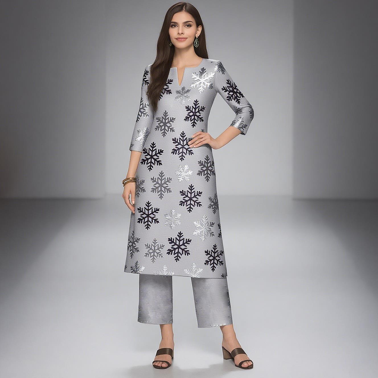 ชุดเดรสลำลองแฟชั่นมุสลิมสำหรับ - Ethnic Fashion Kurtis บทวิจารณ์และราคา