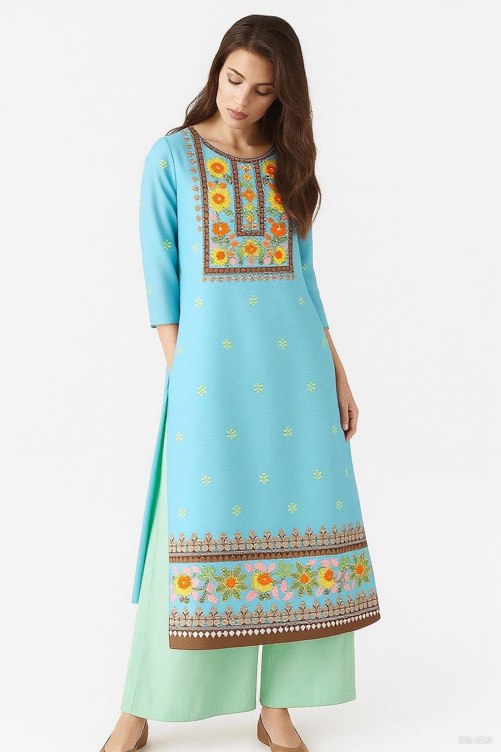 ชุดเดรสแฟชั่นมุสลิมสำหรับผู้หญ - Ethnic Fashion Kurtis บทวิจารณ์และราคา