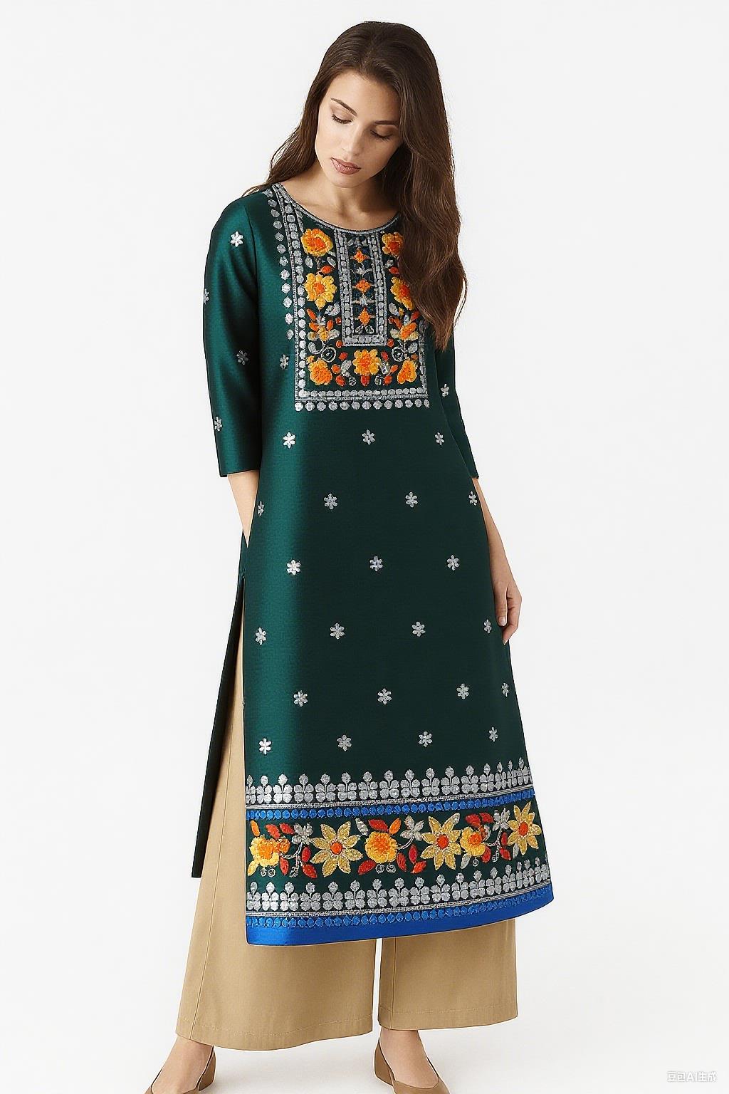 ชุดเดรสแฟชั่นมุสลิมสำหรับผู้หญ - Ethnic Fashion Kurtis บทวิจารณ์และราคา