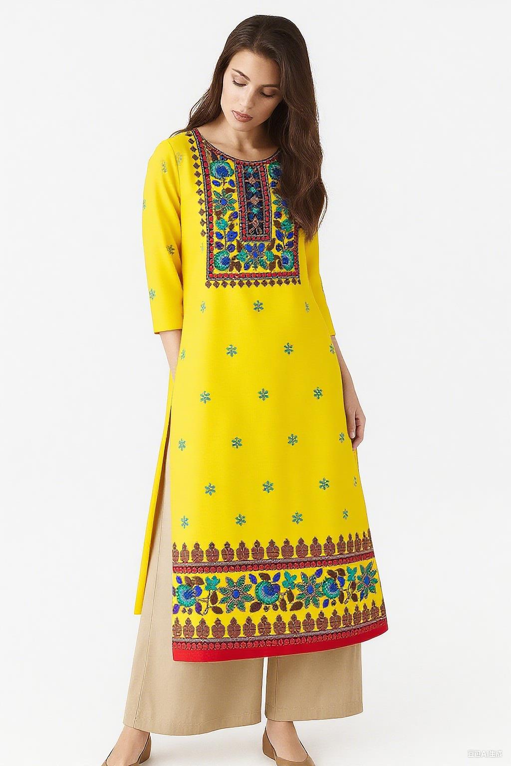 ชุดเดรสแฟชั่นมุสลิมสำหรับผู้หญ - Ethnic Fashion Kurtis บทวิจารณ์และราคา