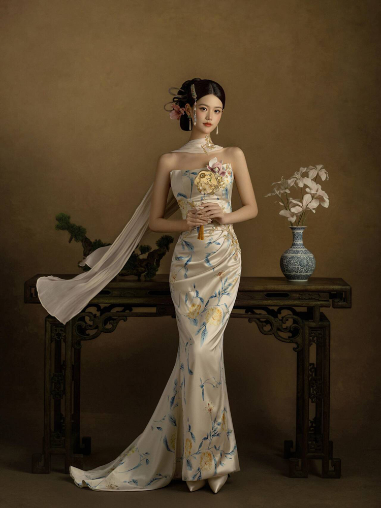 ชุดแต่งงานสไตล์จีนแบบใหม่ปี 20 - Ethnic Fashion Studio บทวิจารณ์และราคา