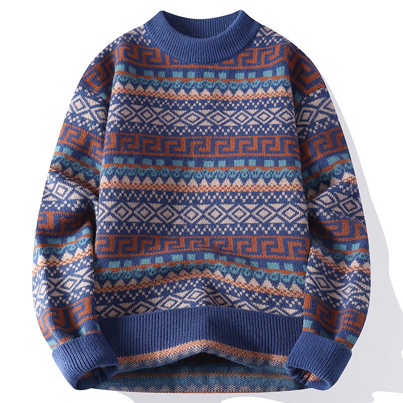เสื้อสเวตเตอร์คอกลมผู้ชายสุดเท - Ethnic Fashion Wear บทวิจารณ์และราคา