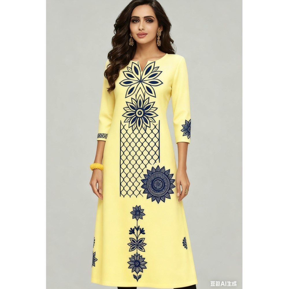 ชุดเดรสลำลองสไตล์ชาติพันธุ์สำห - Ethnic Fashion Kurtis บทวิจารณ์และราคา