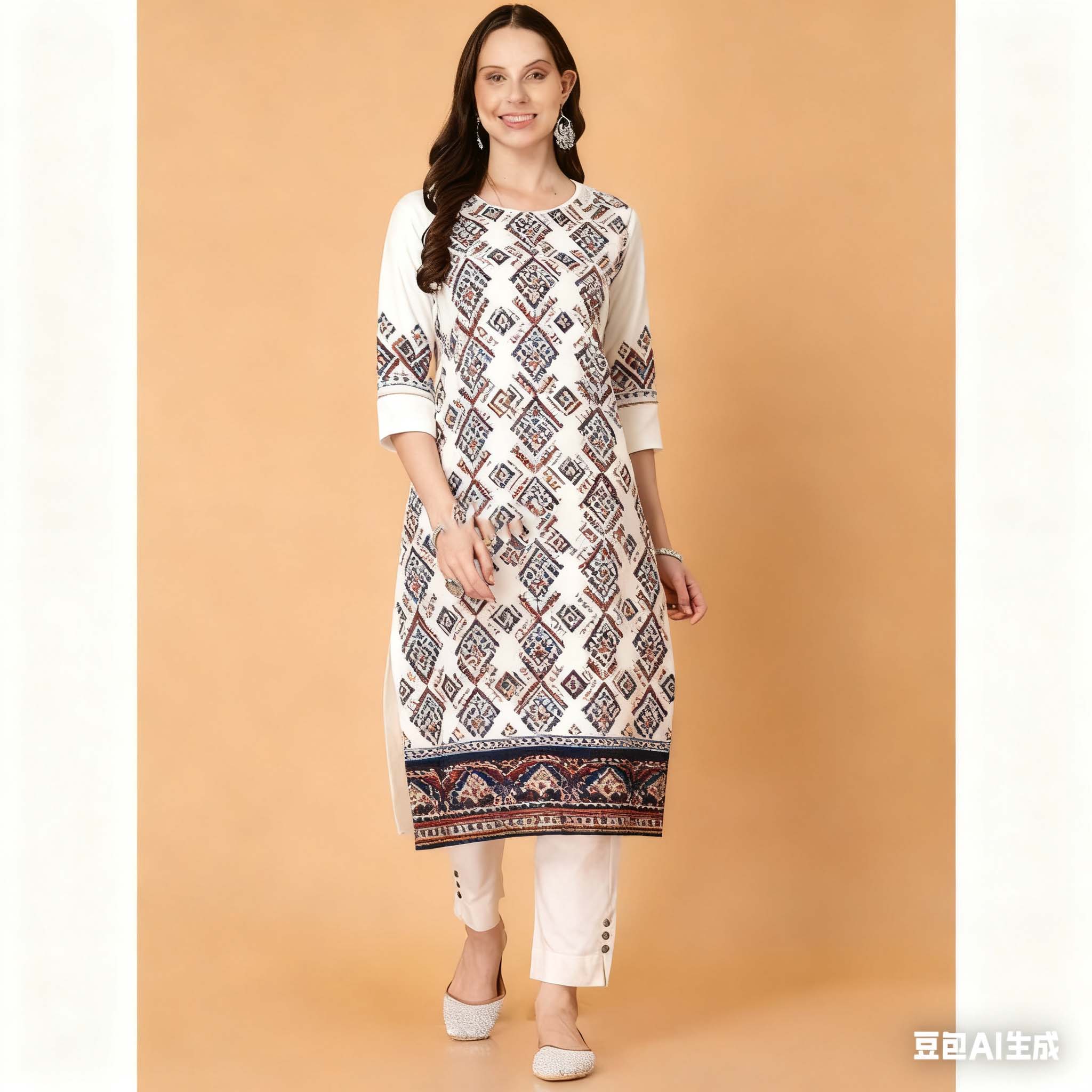 ชุดเดรสสไตล์ชาติพันธุ์สำหรับผู - Ethnic Fashion Kurtis บทวิจารณ์และราคา