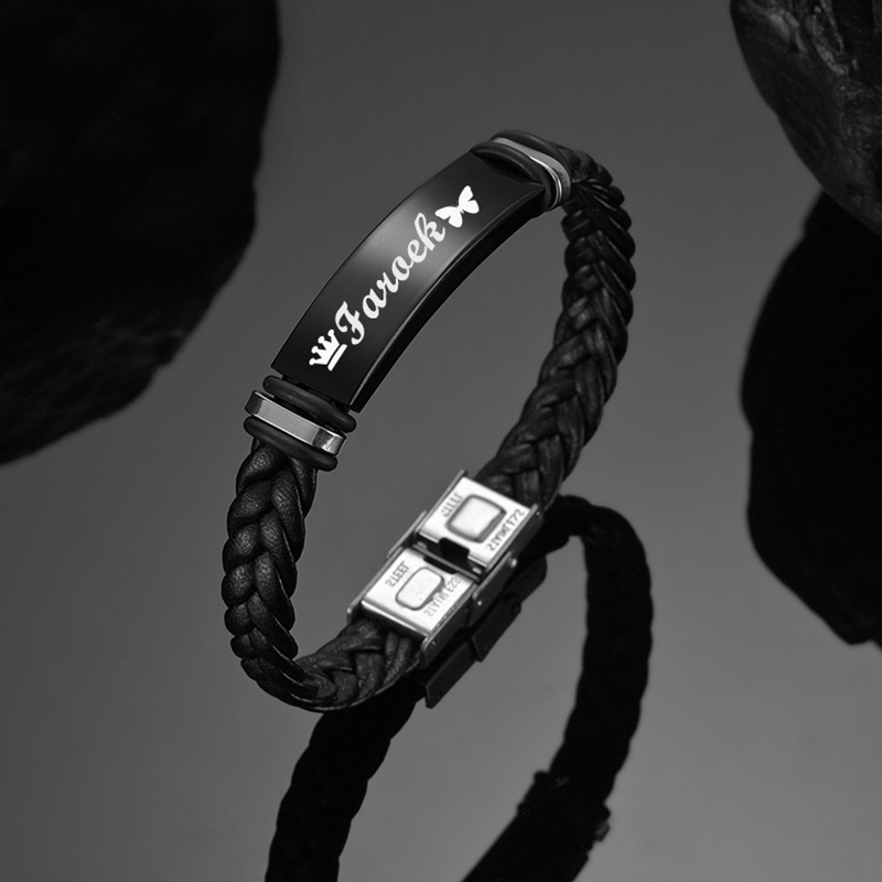 สร้อยข้อมือหนังถักมือสุดหรูสำห - Ethnic Fashion Logo บทวิจารณ์และราคา