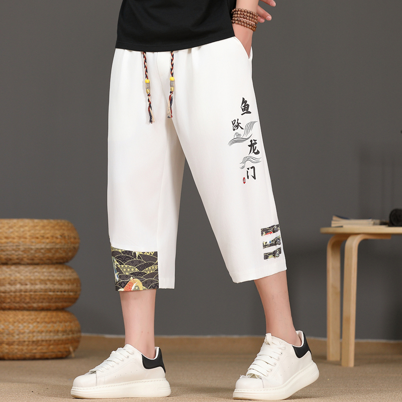 กางเกงขาสั้นผู้ชายฤดูร้อนผ้าไห - Urban Ethnic Fashion บทวิจารณ์และราคา