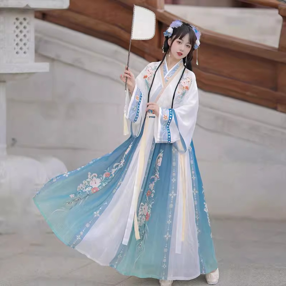 Hanfu จีนแบบดั้งเดิมชุดคอสเพลย - Ethnic Fashion Wear บทวิจารณ์และราคา