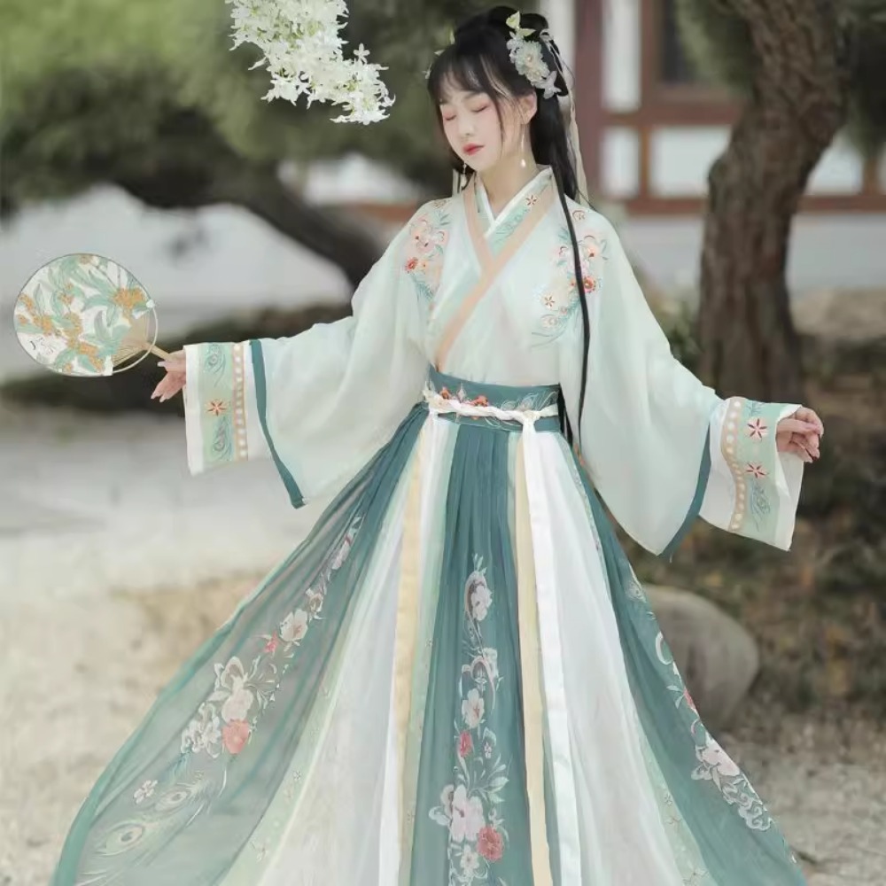 Hanfu จีนแบบดั้งเดิมชุดคอสเพลย - Ethnic Fashion Wear บทวิจารณ์และราคา